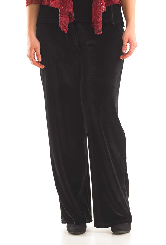 Straight Leg Velvet Trousers