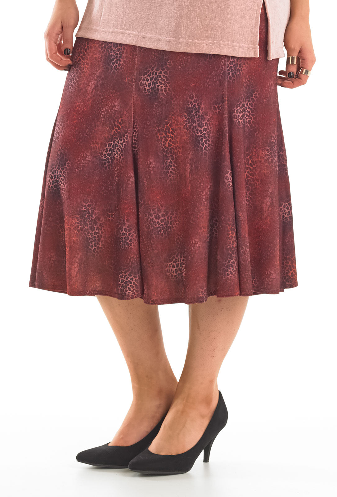 Printed Flared Hem Skirt