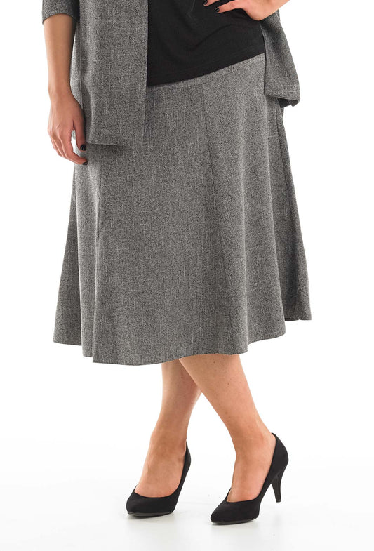 6 Panel Tweed Skirt