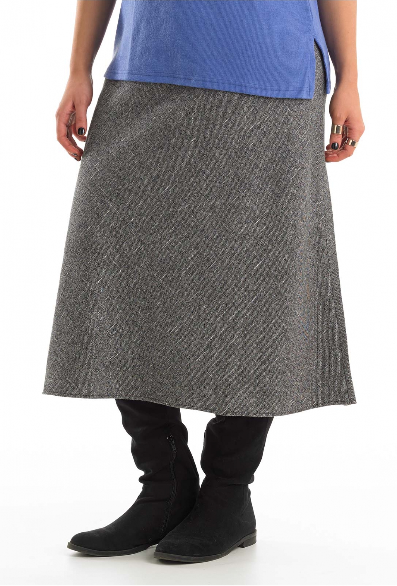 Bias Cut Tweed Skirt